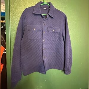 Lands' End Men's Quilted Shirt Jacket - Navy
